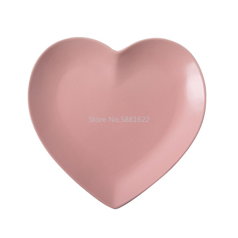 Solid Heart Shape Ceramic Plate